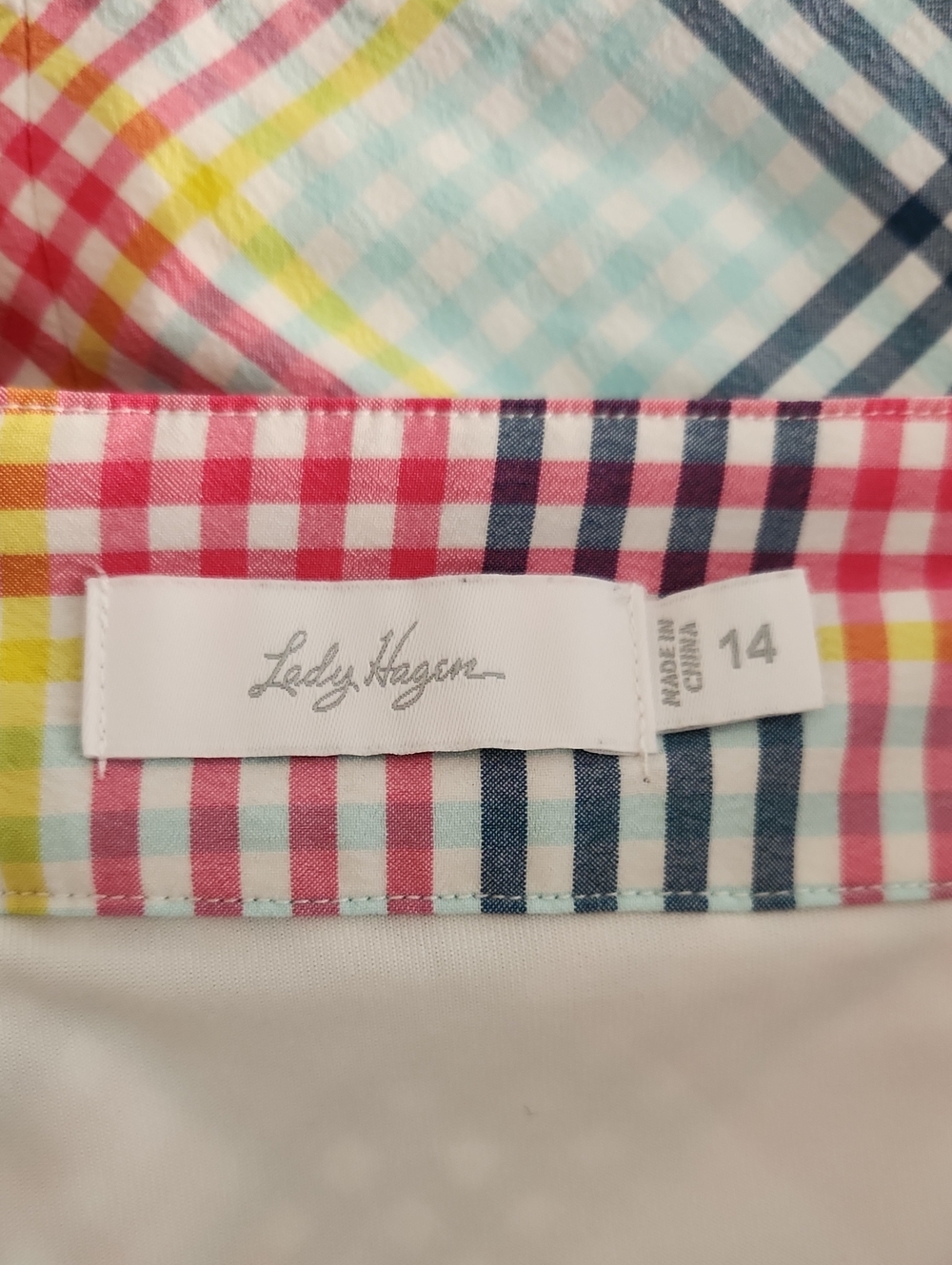 Lady Hagen Plaid Check Golf Skort Size 14 - Picture 8 of 11